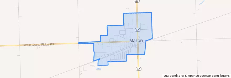 Mapa de ubicacion de Mazon.