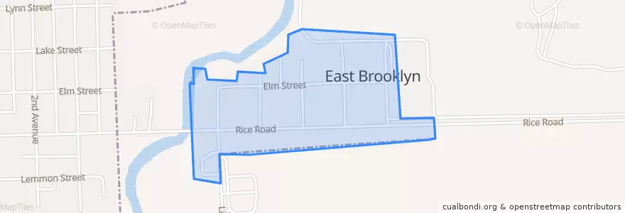 Mapa de ubicacion de East Brooklyn.