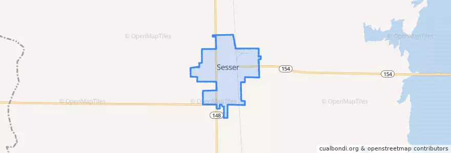Mapa de ubicacion de Sesser.