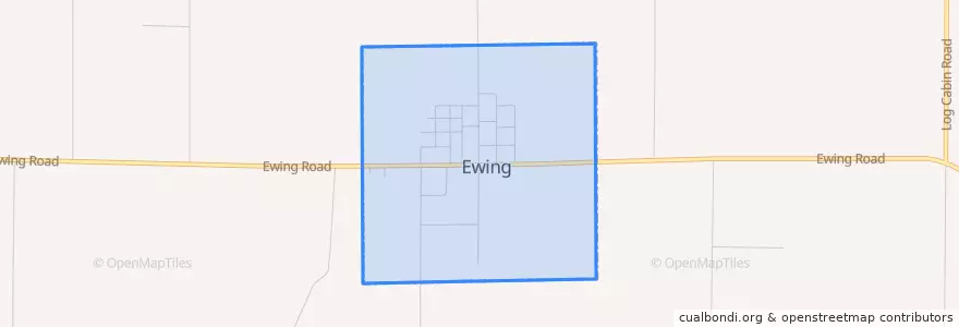 Mapa de ubicacion de Ewing.