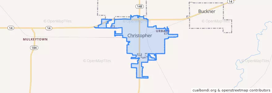 Mapa de ubicacion de Christopher.