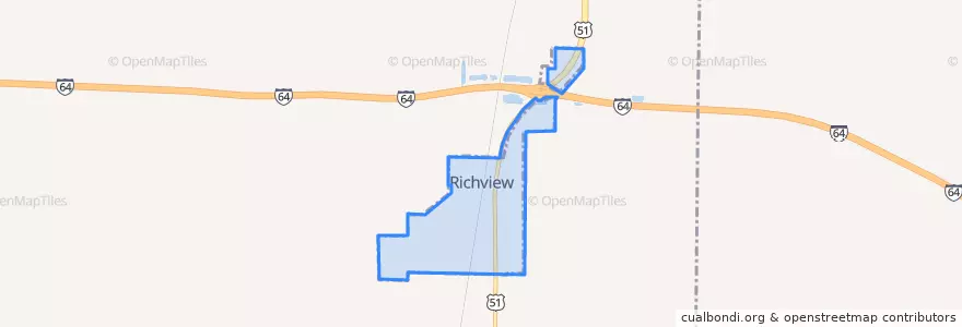Mapa de ubicacion de Richview.