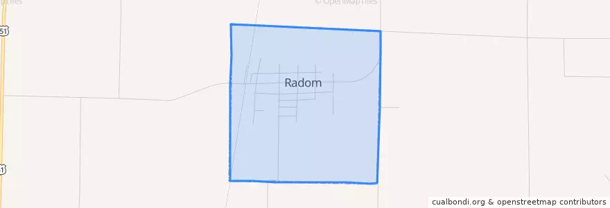 Mapa de ubicacion de Radom.