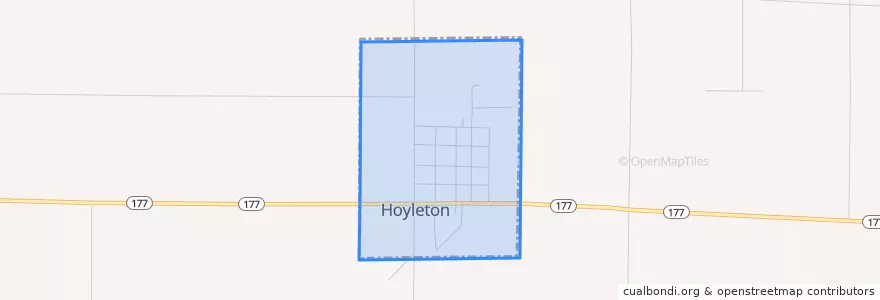 Mapa de ubicacion de Hoyleton.