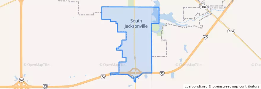 Mapa de ubicacion de South Jacksonville.