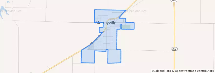 Mapa de ubicacion de Murrayville.