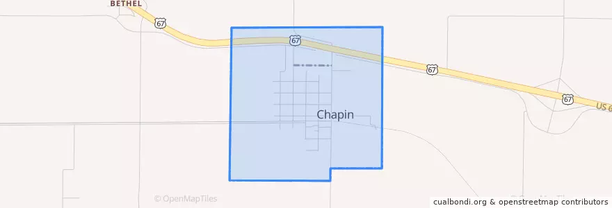 Mapa de ubicacion de Chapin.
