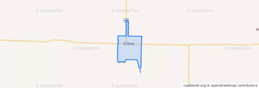 Mapa de ubicacion de Cisne.