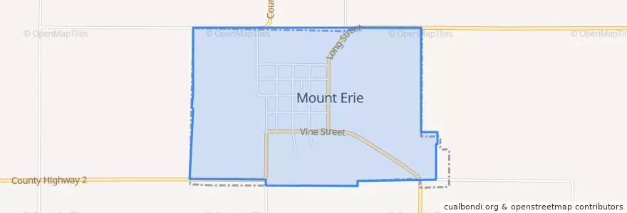 Mapa de ubicacion de Mount Erie.
