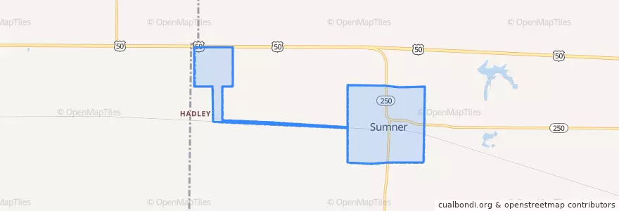 Mapa de ubicacion de Sumner.