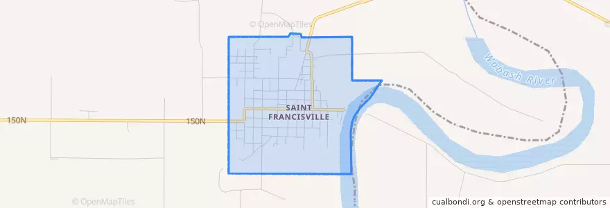 Mapa de ubicacion de St. Francisville.
