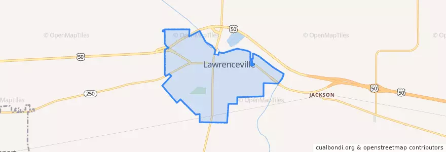 Mapa de ubicacion de Lawrenceville.