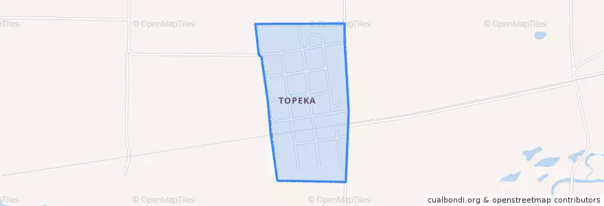 Mapa de ubicacion de Topeka.