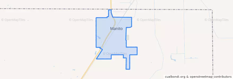 Mapa de ubicacion de Manito.