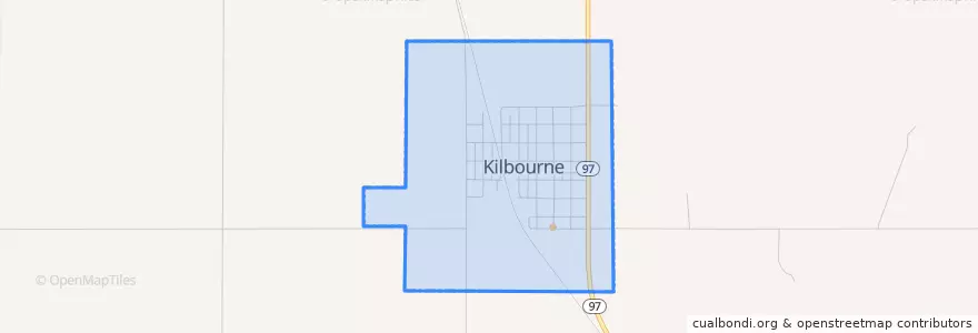 Mapa de ubicacion de Kilbourne.