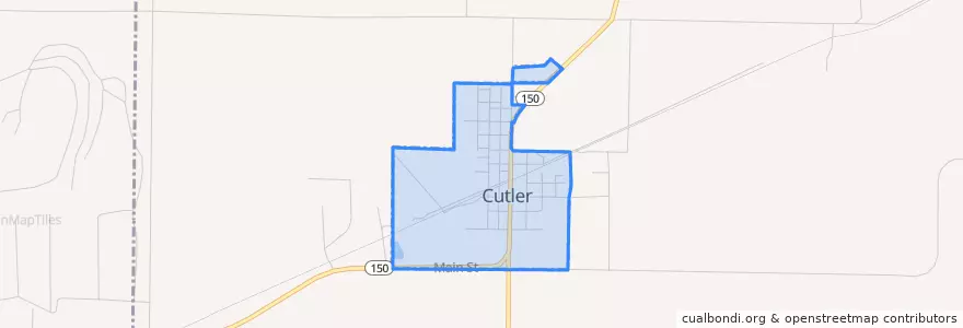Mapa de ubicacion de Cutler.