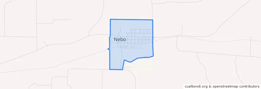 Mapa de ubicacion de Nebo.
