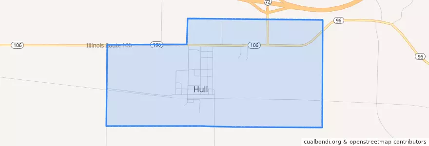 Mapa de ubicacion de Hull.