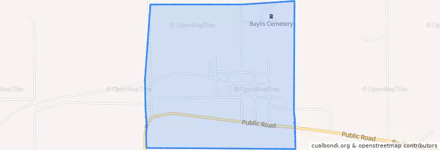 Mapa de ubicacion de Baylis.