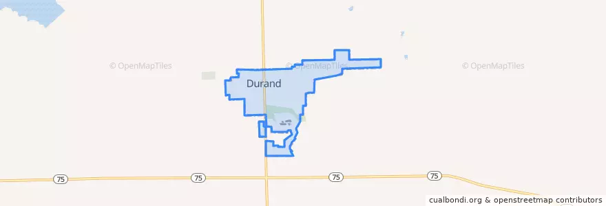 Mapa de ubicacion de Durand.