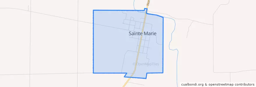 Mapa de ubicacion de Ste. Marie.