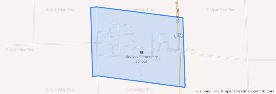 Mapa de ubicacion de Hidalgo.