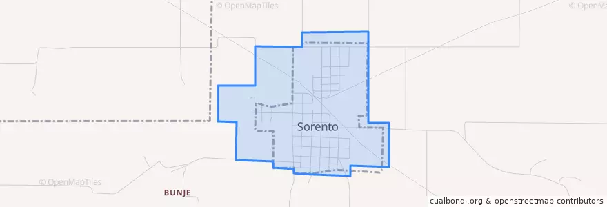 Mapa de ubicacion de Sorento.