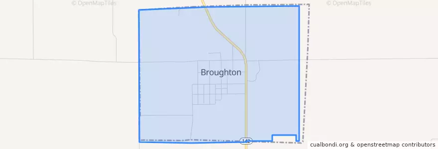 Mapa de ubicacion de Broughton.
