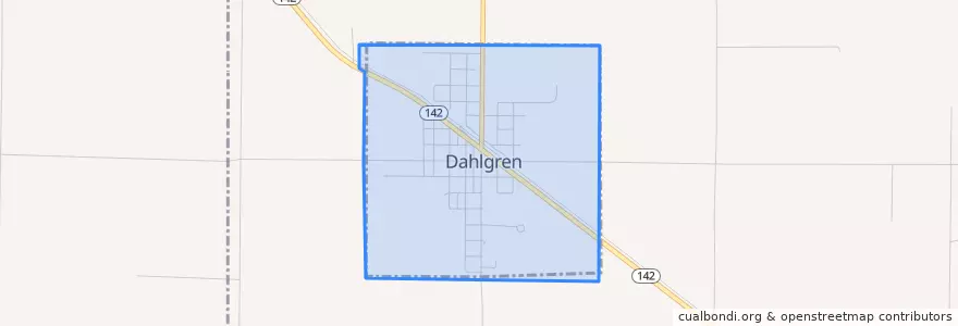 Mapa de ubicacion de Dahlgren.