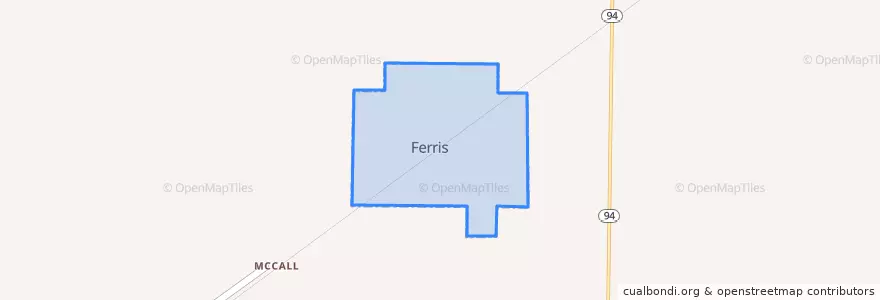 Mapa de ubicacion de Ferris.