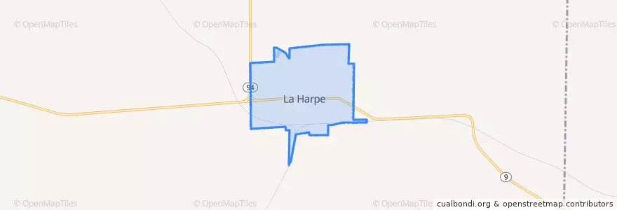 Mapa de ubicacion de La Harpe.