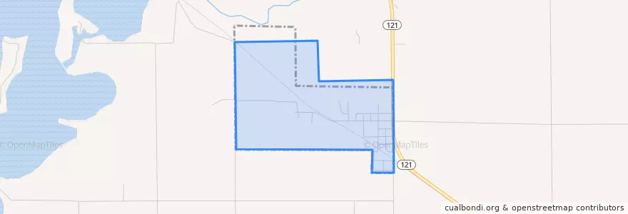 Mapa de ubicacion de Allenville.