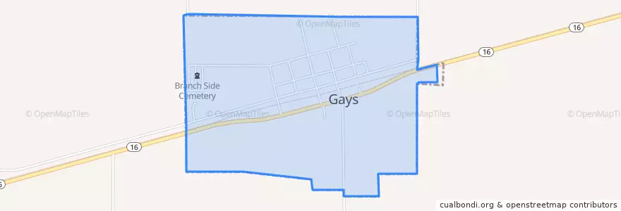 Mapa de ubicacion de Gays.