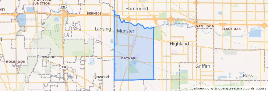 Mapa de ubicacion de Munster.