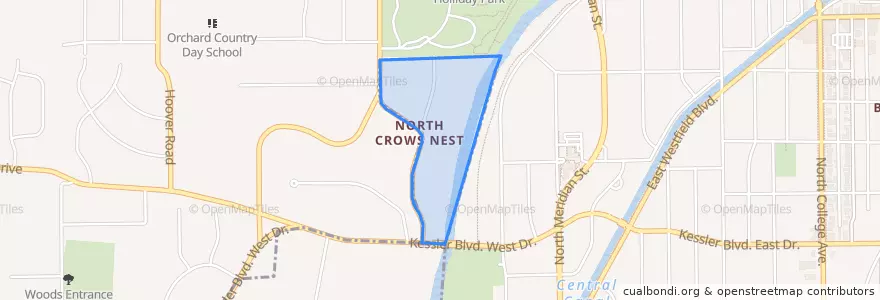 Mapa de ubicacion de North Crows Nest.