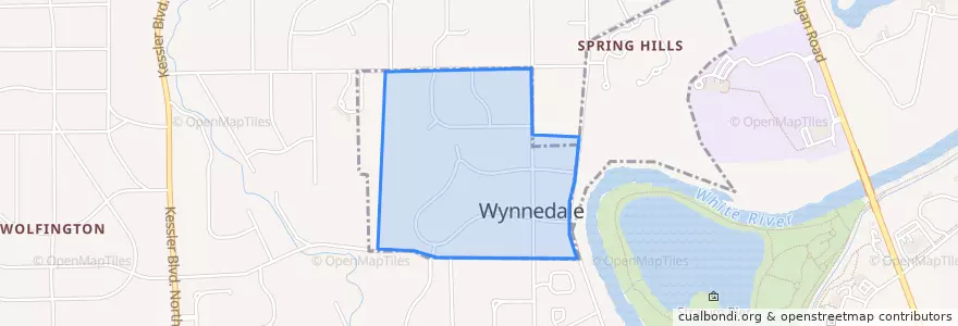 Mapa de ubicacion de Wynnedale.