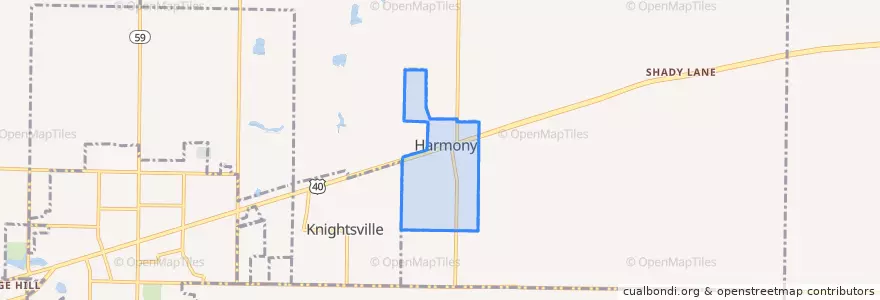Mapa de ubicacion de Harmony.