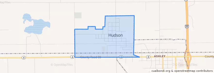 Mapa de ubicacion de Hudson.