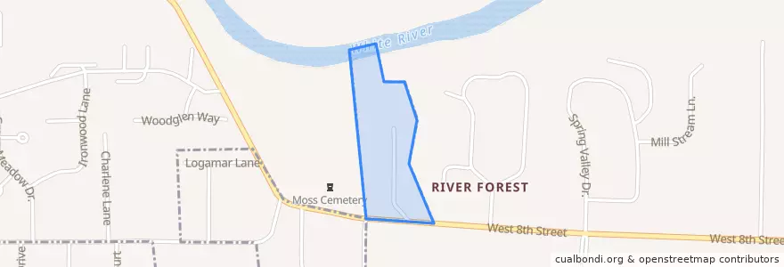 Mapa de ubicacion de River Forest.