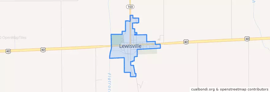 Mapa de ubicacion de Lewisville.