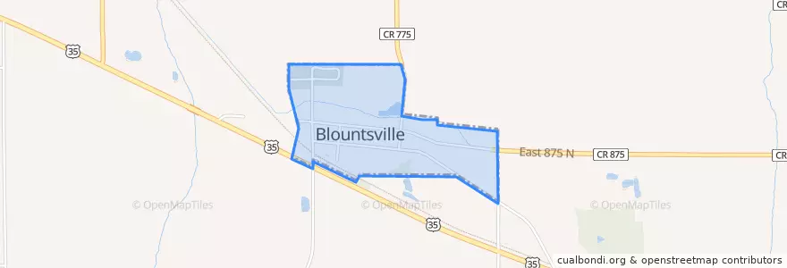 Mapa de ubicacion de Blountsville.