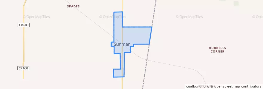 Mapa de ubicacion de Sunman.