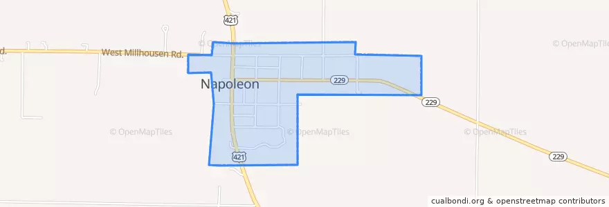 Mapa de ubicacion de Napoleon.