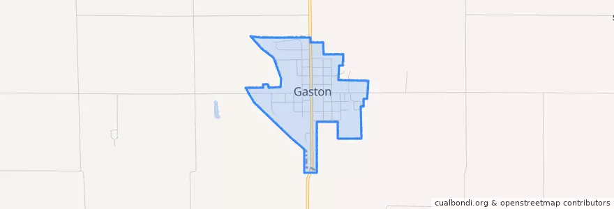 Mapa de ubicacion de Gaston.