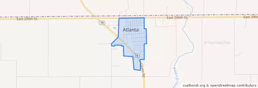 Mapa de ubicacion de Atlanta.