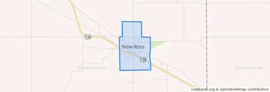 Mapa de ubicacion de New Ross.