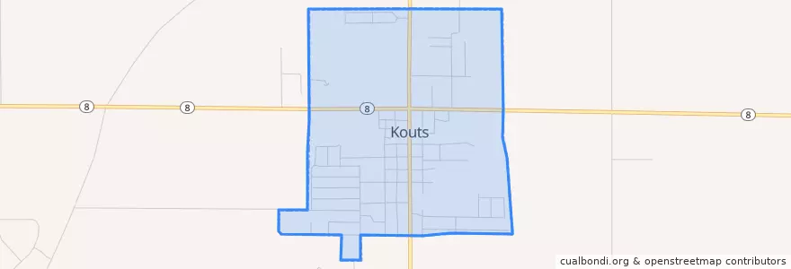 Mapa de ubicacion de Kouts.