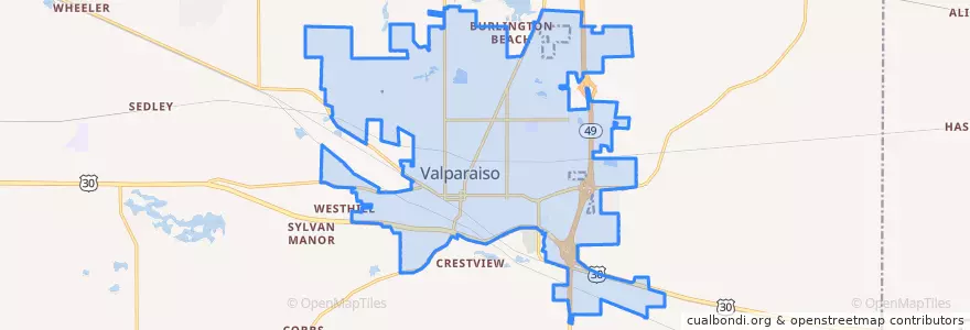 Mapa de ubicacion de Valparaiso.