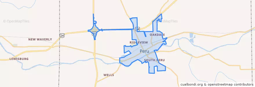Mapa de ubicacion de Peru.
