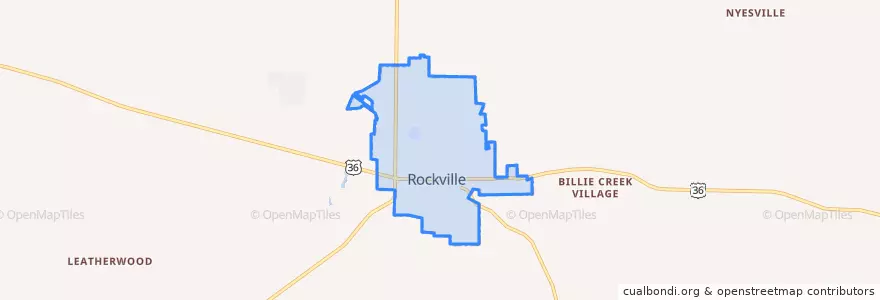Mapa de ubicacion de Rockville.